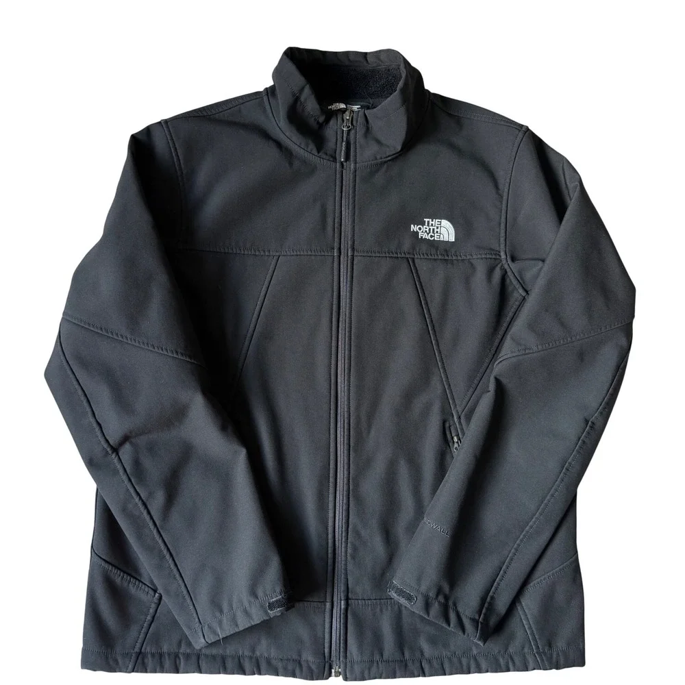 NORTH FACE Men's Jacket Apex Chromium Thermal Full Zip Windwall Black Large